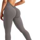 YEOREO Short Sleeve Jumpsuits for Women Lizvette Padded Workout Rompers Sexy Backless Gym Bodycon (Medium, Grey)