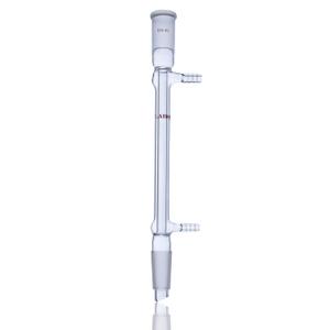Laboy Glass West Condenser Liebig Reflux Column with 24/40 Joints 190mm in Jacket Length Organic Chemistry Lab Glassware with 10mm Glass Hose Connections