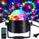 COIDEA Disco Ball Light, Sound Activated Party Strobe Light, DJ Rave Lights with Remote, LED Stage Lights for Karaoke Birthday Christmas Halloween Decorations Indoor