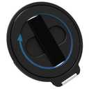 Grat 4 for Magsafe Magnetic Phone Grip Stand, 360° Rotatable Elastic Strap Loop, Detachable Ultra-Thin Aluminum Ring Kickstand Compatible with iPhone 17 Pro Max Air 16 15 14 13 12, Black