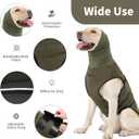 Dog Calming Hoodie Vest, Breathable Anxiety Jacket with Head Cover for Anxiety Relief and Ear Protection, Adjustable Harness with Soft Hoodie for Dogs (Green, Large)