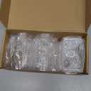 Tbestmax Plastic Qtips Holder Bathroom Container, 10/7 OZ Cotton Ball/Swabs Dispenser, Apothecary Jar Organizer for Storage 3 Pcs (Group A-Clear)