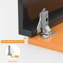 Chibery 10 Pack Half Overlay 3D Soft Close Concealed Hinge for Face Frame Door Frameless Door, Clip-on Plate, Self Closing Hidden Satin Nickel, 105 Open Angle Concealed Stainless Steel Hinges