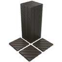 VANCASTLE 36 Pack Interlocking Deck Tiles, 12"x12" Patio Pavers, Heavy Duty Plastic Outdoor Flooring with Drainage, Waterproof Non-Slip Snap-Together Tiles for Balcony, Poolside, Garage, Dark Coffee