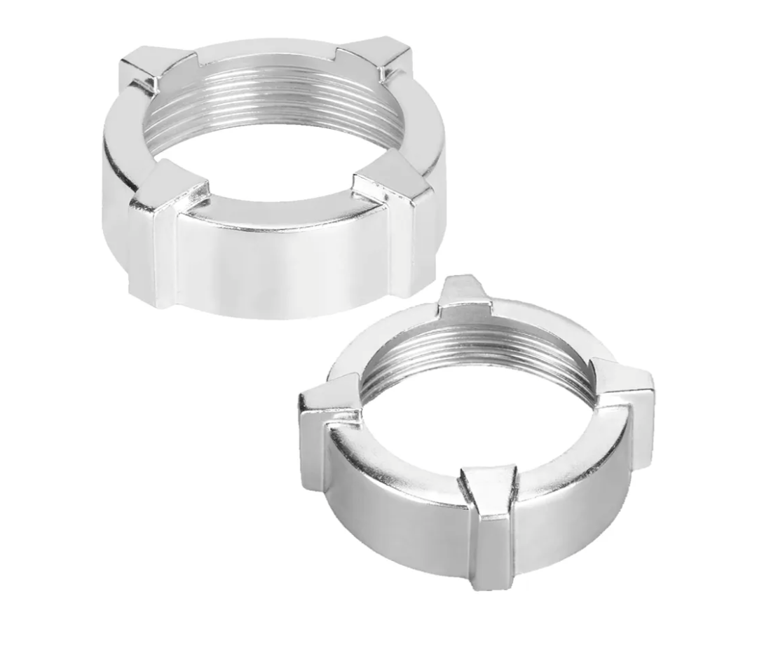 2Pcs Meat Grinder Nuts, 2.4in Inner Diameter, Stainless Steel, Meat Grinder Replacement Parts