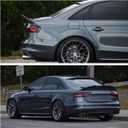 Rear Spoiler Compatible with 2013-2016 Audi A4 B8.5, Gloss Black PSM Style Trunk Exterior High Kick Tail Deck Lid Wing Lip Splitter Fit for 2013 2014 2015 2016