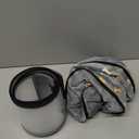 Inflatable Dog Cone with Anti-Licking Clear Shield, Protective Dog Donut Collar After Surgery, Adjustable Soft Recovery Cone for Pets, Alternative Collar with Buckle Strap (Grey Paw, XL) (XL (Neck: 18"-23"))