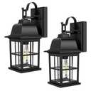 TOBUSA 2Pack Outdoor Light Fixtures, 100% Aluminium Waterproof Exterior Wall Lantern, AntiRust Outside Black Wall Sconce Porch Lights for House Garage, Doorway, Bulbs Not Included