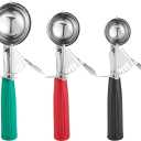 Cookie Scoop Set, Ice Cream Scoop Set, Cookie Scoops for Baking, Multiple Size Large-Medium-Small Size Disher, Professional 18/8 Stainless Steel Cupcake Scoop