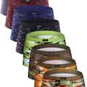 youlehe Men's Underwear Soft Bamboo Viscose Boxer Briefs Stretch Trunks Pack (X-Large, 8 Pack 012)