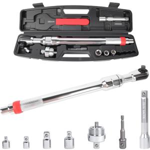 1/2 Offset Extension Wrench Set - Electric Ratchet Wrench & Drill Adapter, One Key Switch for Tightening & Loosening, Includes Storage Case for Automobile Repair & Furniture Assembly