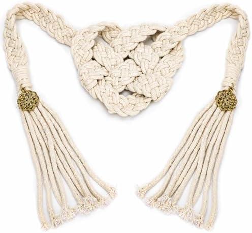 ENKUY Wedding Lasso Rope - Handfasting Cord with Pendants, Ivory