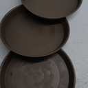 Plant Saucer 12 inch, Heavy Large Planter Durable Thicker Plastic Plant Trays for Indoors and Outdoor, Plant Saucer Drip Trays,Brown (12" - 3 Pack)