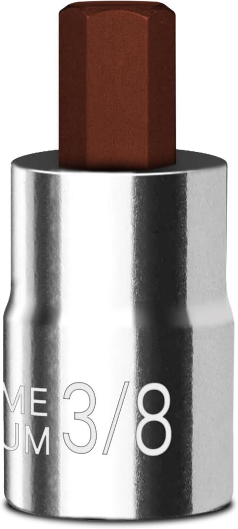 BLACKROBOT 3/8 inch Hex Bit Socket, 1/2 Inch Drive 3/8 Allen Key Socket, SAE, Full Polished, S2 Steel Head Made For Repairing