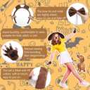 Coopay 20 Pieces Puppy Dog Costume Set Dog Ears Headband Nose Tail Bow tie Paw Gloves Animal Costume for Adult Kids Carnival Halloween Cosplay Accessories