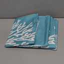 Coastal Pillow Covers 20x20 Set of 2 Aqua Teal Turquoise Coral Starfish Throw Pillows Nautical Ocean Decorations Summer Linen Beach Pillowcase Outdoor Decor Farmhouse Cushion Case for Couch