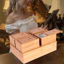 PCTHGMJ Bamboo Covered Wooden Box, Designed as a set of Five Usable Stash Box, Many Household Items can Be Packed Into Storage Chest