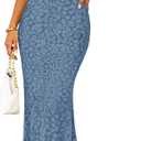 ZESICA Women's Summer Floral Spaghtti Straps Midi Dress 2026 Bodycon Sleeveless Square Neck Casual Beach Long Dresses, S