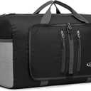 G4Free 40L/65L Foldable Duffel Bag, Water-Repellent Travel Backpack, Lightweight Carry Bag for Overnight Weekender Sports Men Women (Balck)