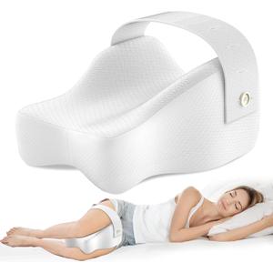 Knee Pillow for Side Sleepers, Memory Foam Leg Pillow for Side Sleeping, Adjustable Strap Knee Pillows, Pillow for Between Knees While Sleeping, Relief for Sciatica, Back, HIPS, Knees, Joints Pain