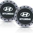 2Pcs Slicone Car Cup Holder Coaster, for Hyundai Elantra Sonata Tucson Santa Fe Genesis Equus Azella,Universal Non-Slip Cup Holders,Silicone Anti-Slip Cup Holder Coaster Car Interior Accessories-XD