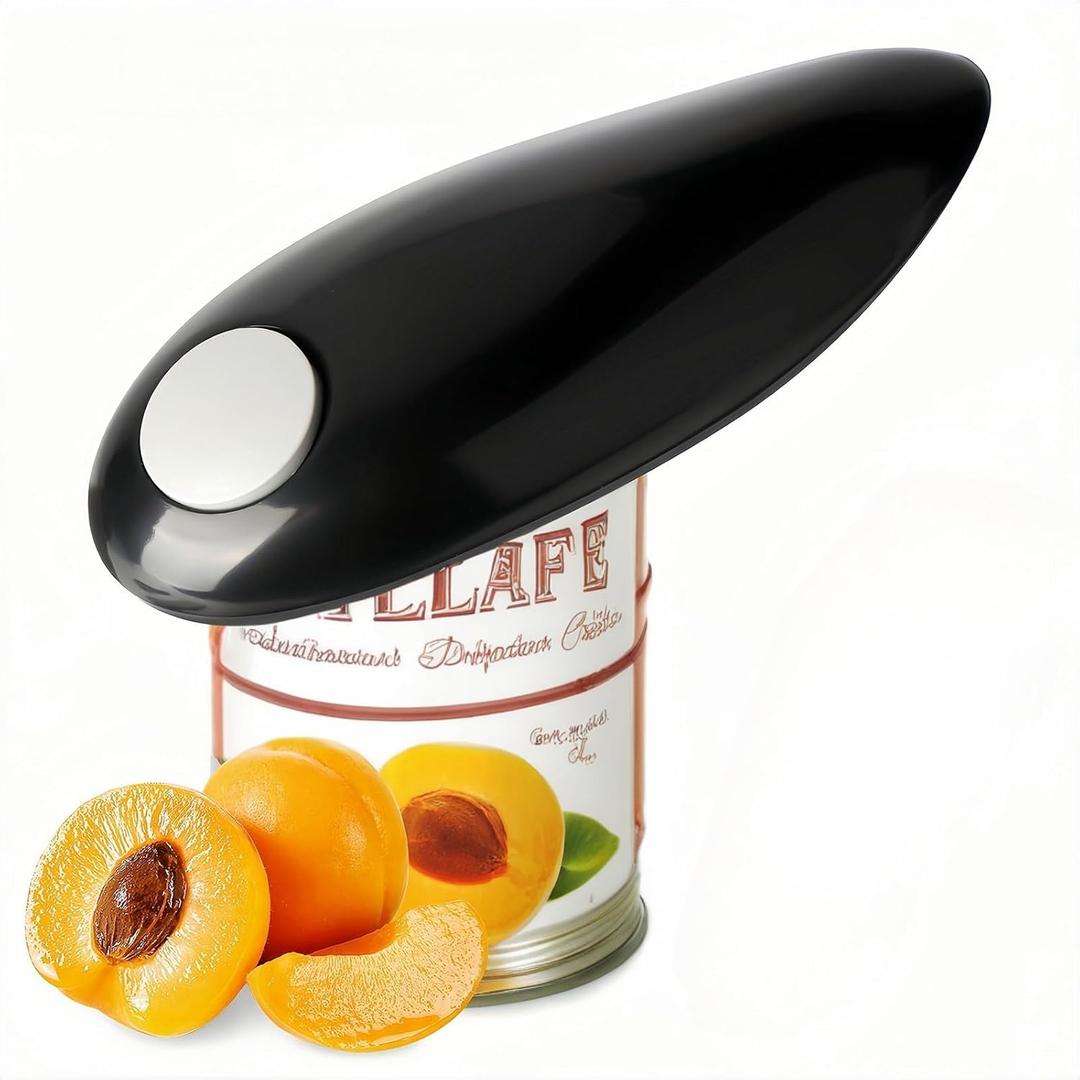 Cooks Professional Electric Can Opener - Redefine Cooking Ease for Seniors & Arthritic Patients with Innovative Hands-Free Operation and One Touch Design ((Black))