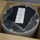 Adeco 14.6" Round Storage Tufted Ottomans with Removable Lid, Harbor Gray