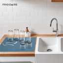 Frigidaire Grant Polyester Dish Drying Mat,Kitchen Counter, Machine Washable,Polyurethane Interior, 18in W x 24in L-Denim