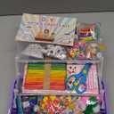 VLUSSO 3000Pcs Arts and Crafts Supplies for Kids Girls 8-12 Craft Kit with Pipe Cleaners Beads Crafts for Kids DIY School Supplies Set Crafting Box for Girls Boys Age 4-6, 6-8, 8-12 Years Gifts (Purple)