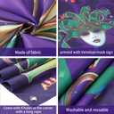 Blulu Mardi Gras Backdrop, Extra Large Photo Booth Background with Green, Purple, 70.8 x 43.3 Inch, Durable Polyester Fabric