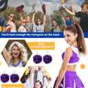 Remuuly Cheer Pom Pom Keychain Cheerleader Gifts Cheerleading Keyring Charm Foil with Keychain Hooks for Women Accessories