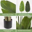 Large Artificial Trees 7.2Ft Silk Bird of Paradise Big Tall Fake Plants Faux Green Silk Floor Potted Plants for Home Living Room Office Decor Indoor Outdoor