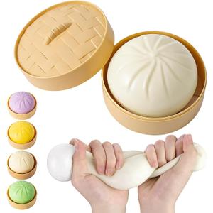 2PCS, Soft Squeeze Dumlping Stress Ball Comes with Small One in Any Color, Fidget Toys Adults and Teens, Easter Basket Stuffers, Stocking Stuffers, Squeeze Toys for Stress Relief Gifts