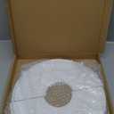 Ceiling Fan Light Fixture Cover Plate Round Split Medallion PU White 315Mm Outer 100Mm Inner Diameter Vintage Minimalist Design Easy Install