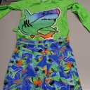 Boys UPF 50+ Long Sleeve Rash Guard and Swim Trunks Outfit Set Toddler to Big Boy Sizes (3-11Years)