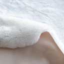 ORINOVA White Faux Rabbit Washable Fur Area Rugs Circle Rugs for Living Room Bedroom Teen Room Fluffy Area Rug 3ft Round Rug