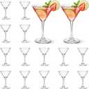 Martini Glasses Set of 16, 5.8 oz Stemmed Martini Glasses