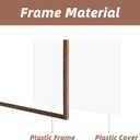 Hoikwo 20x20 Dark Brown Plastic Frame with Plastic Cover, Display Pictures 8x10 with Mat or 20x20 Without Mat, 1 Pack 20 by 20 Frame for Wall Hanging
