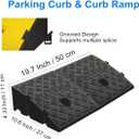 2Pack Curb Ramp Black Color, Portable Lightweight Heavy Duty Plastic Driveway Curb Ramps for Low Cars,Motorcycle Ramp,Curb Ramps (4.33 inch High)