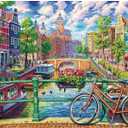 Jigsaw Puzzles 1000 Pieces Puzzles for Adults 1000 Piece-Amsterdam Canal Educational Game Toys, Family Decoration Puzzle