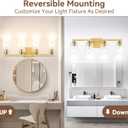 4-Light Bathroom Light Fixtures, 27" Modern Vanity Lights Over Mirror with Clear Glass Shades, Brushed Gold Vanity Lights, Classic Wall Lamp for Mirror Living Room Cabinet Bedroom Porch Kitchen
