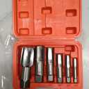 6-Piece NPT Pipe Tap Set, 1", 3/4", 1/2", 3/8", 1/4", 1/8" NPT Tap Set, Carbon Steel Hand Threading Plumbing Tap Set for Accurate Threads, Assorted Plumbers Mechanics DIY Thread cutting tools