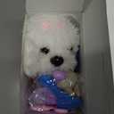 Remote Control Robot Dog, Electronic Plush Puppy Dog Toy, Interactive Toys, Walks, Barks, Shake Tail, Stuffed Animal Gift for Girl and Boy Age 3-6 Year Old (White)