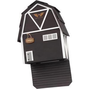 Big Bat Box - Big Bat Barn 3 Chamber, Compact Bat House for Outside - Artificial Roost Kit for Wall-Mount - Bat Houses for Backyards