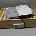 Wooden Under Desk Foot Warmer, Powerful Fast Heating Personal Heater for Feet and Legs, Silent Energy Saving with Thermostat & Timer for Home Office (Temp Adjustment Tutorial in Video Gallery)