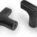 10 Pack Matte Black Kitchen Cabinet Hardware - Zinc Alloy Drawer Knobs and Handles