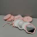 6 Pieces Flower Shaped Mirror, Multi-Angle Adjustable Spa Party Makeup Mirror, Compact Table Vanity Mirror with Jewelry Tray for Home Decor Sleepover Party Aesthetic Gift