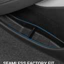 4 x BASENOR 2026 Tesla Model Y Juniper Door Side Storage Box, (Emergency Button Safety) Door Side Pocket Organizer Tray, Waterproof TPE Front & Rear Slot Pocket Liners for 2025 2026 Model Y Juniper