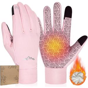 Pixel Panda Winter Gloves Men Women Warm Gloves for Cool Cold Weather Touch Screen WaterResistant Windproof Glove for Running Driving Cycling Hiking Walking Sports Gardening, L