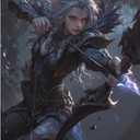 Katomula 100 MTG Card Sleeves with 100 Inner Sleeve, Textured Back Art Sleeves, Fit Standard Size Cards-Dark Elven Archer